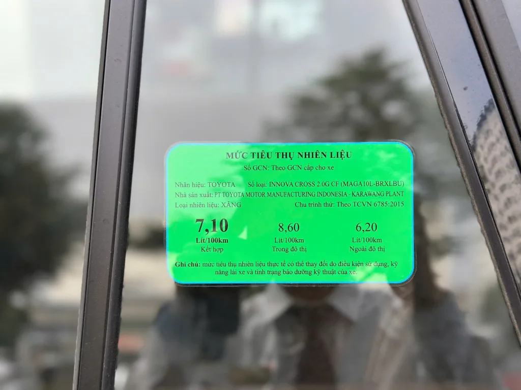 Toyota Innova Cross 2.0 G 2026 – Mẫu MPV dẫn đầu xu hướng mới 12 Toyota Innova Cross 2.0 G 2026 – Mẫu MPV dẫn đầu xu hướng mới Muc tieu thu nhien lieu Innova Cross G Toyota Innova Cross 2.0 G 2026 – Mẫu MPV dẫn đầu xu hướng mới